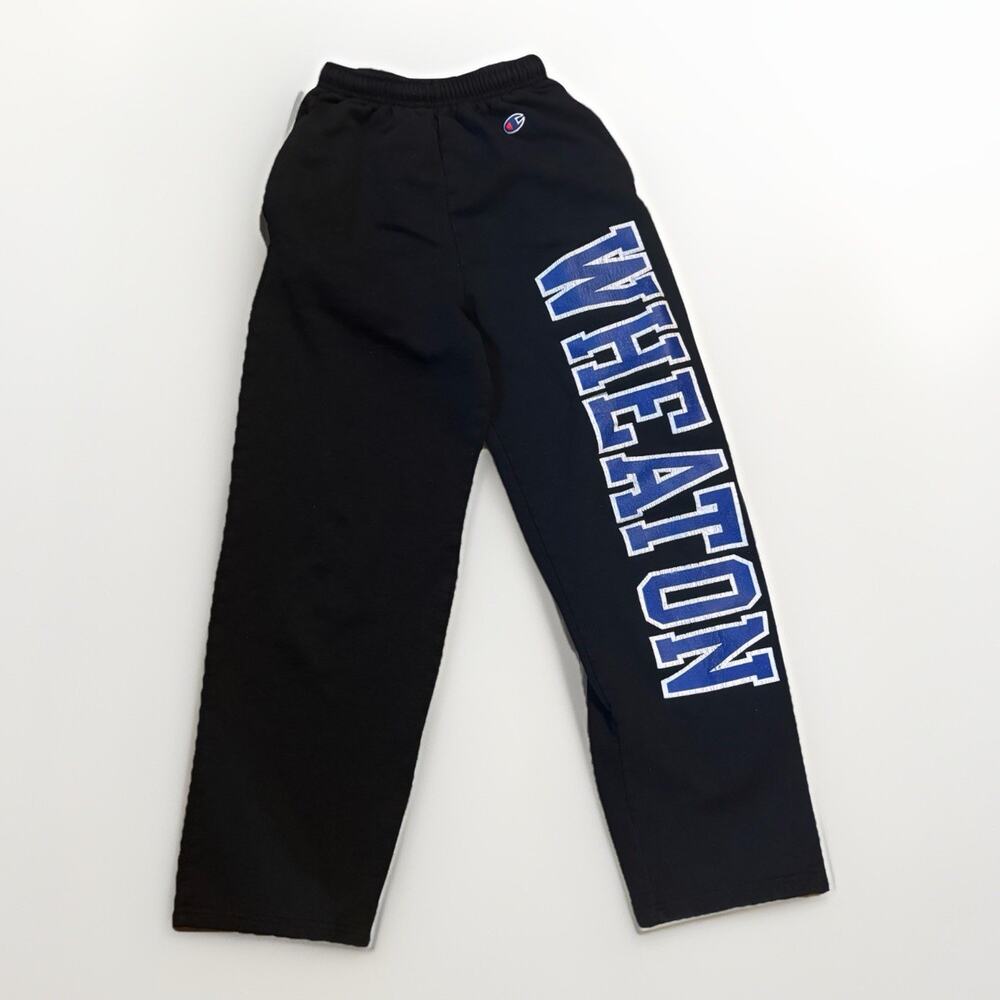 Wheaton Univ. Ma College Sweatpants Unisex Small Adult Gray w/Pockets NCAA Black